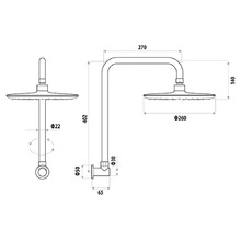 Loui Round Shower Arm & Head